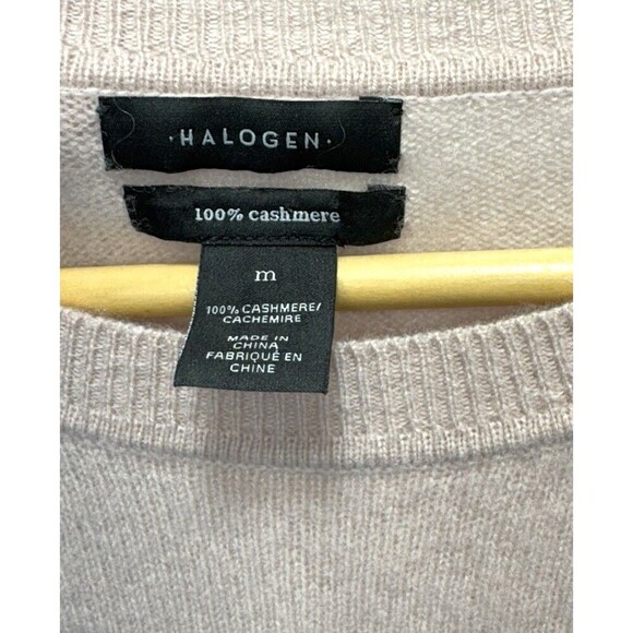 Halogen Scoop neck Sweater Size Medium Side Tie Cashmere Light Pink - Picture 3 of 9